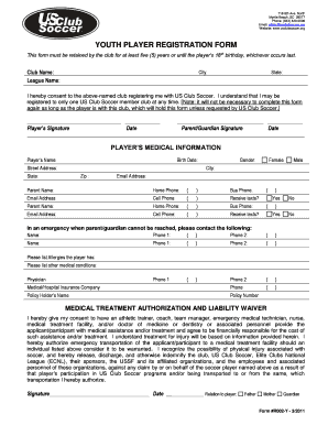 Youth Player Registration Form