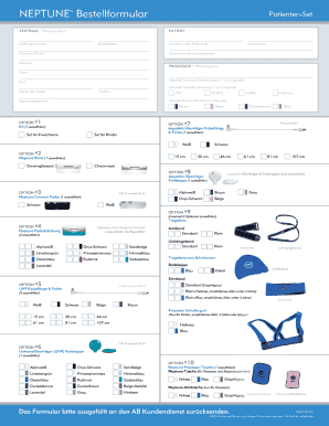 NEPTUNE™ Bestellformular Patienten-Set