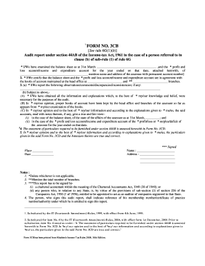 Form 3CB Audit Report