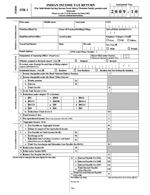 Indian Income Tax Return Form ITR-1