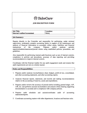 Job Description Form