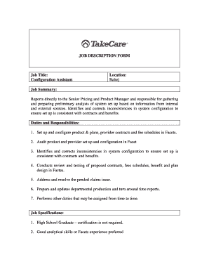 Job Description Form