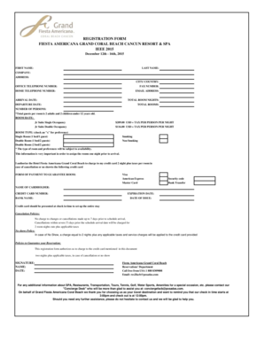 Hotel Registration Form