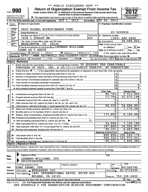 Form 990 Return of Organization Exempt From Income Tax