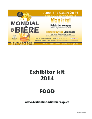 Exhibitor kit 2014 FOOD - festivalmondialbiereqcca