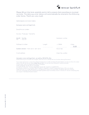 Messe Frankfurt WiFi Access Point Registration Form