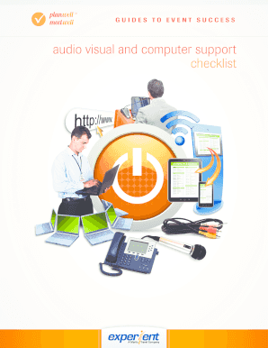 Event Audio Visual and Computer Support Checklist