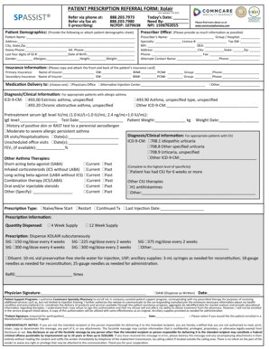Patient Prescription Referral Form