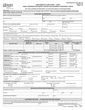 Iowa NEMA Premium Efficiency Motor Rebate Form