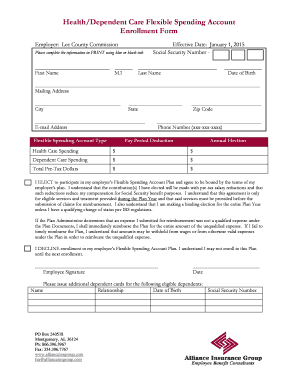 Health/Dependent Care Flexible Spending Account Enrollment Form