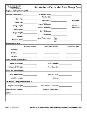 Motor State Custom Order Release Form