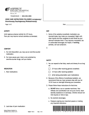 Home Care Instructions Following Laryngoscopy