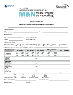 IEEE Conference Registration Form