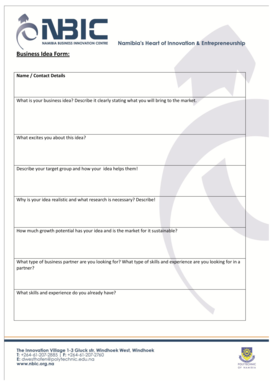 Business Idea Form