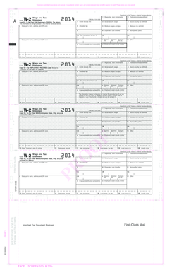 IRS Form W-2 2014