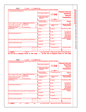 IRS Form 1099-K 2014