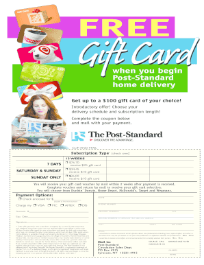 Post-Standard Home Delivery Subscription Coupon
