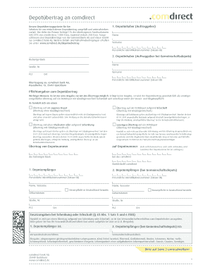 Depotübertrag an comdirect