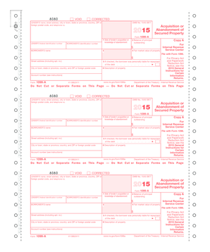 IRS Form 1099-A Acquisition or Abandonment of Secured Property