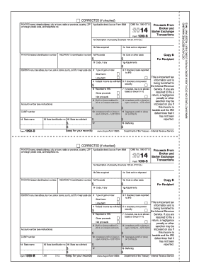 IRS Form 1099-B 2014