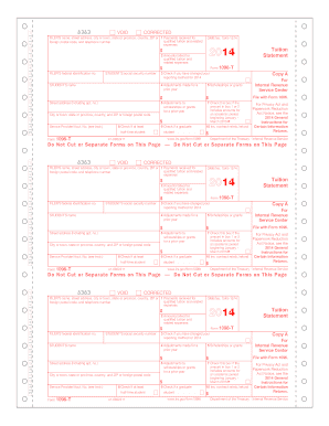 Form 1098-T Tuition Statement