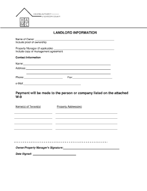 Section 8 Change of Ownership Form
