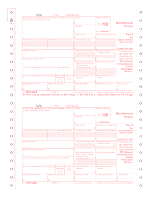 IRS Form 1099-MISC 2015