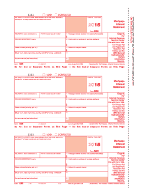 IRS Form 1098 Mortgage Interest Statement