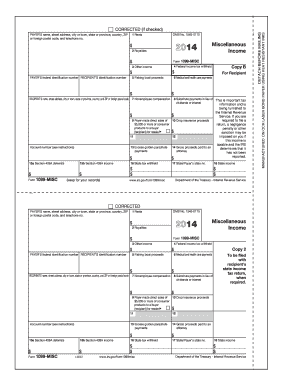 IRS Form 1099-MISC 2014