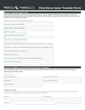 First Home Saver Transfer Form