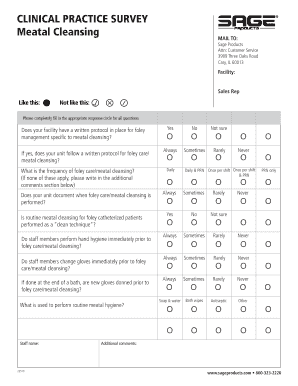 Clinical Practice Survey on Meatal Cleansing