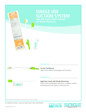 Suction System with Perox-A-Mint Solution and Mouth Moisturizer