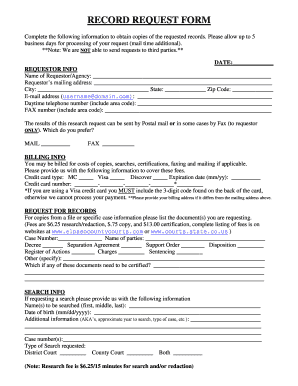 Record Request Form