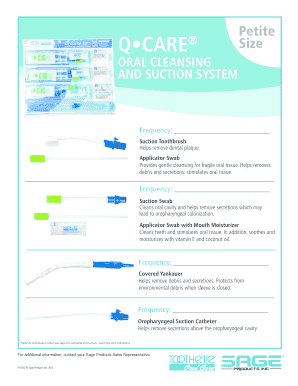 Oral Cleansing and Suction System Instructions