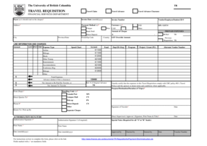 travel requisition form