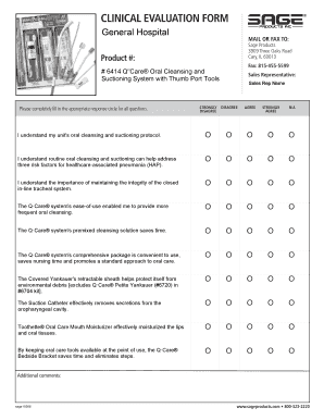 Clinical Evaluation Form