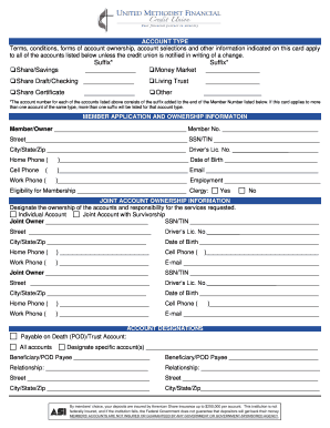 Credit Union Membership Application Form