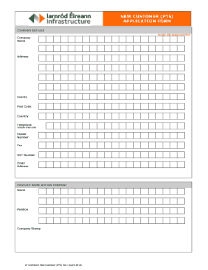 New Customer Application Form