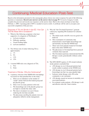 Continuing Medical Education Post-Test