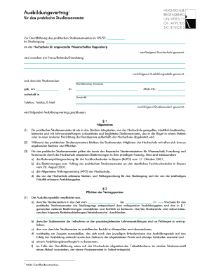 Ausbildungsvertrag