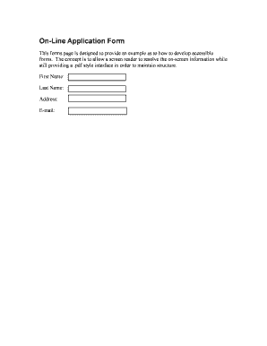 Online Application Form