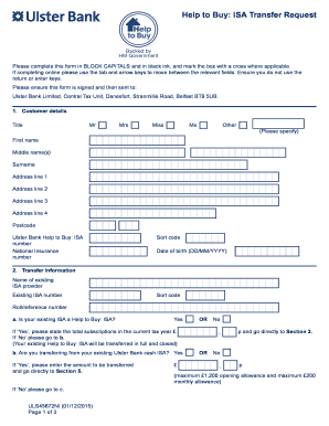 Help to Buy ISA Transfer Request