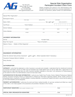 Participant Accident Claim Form