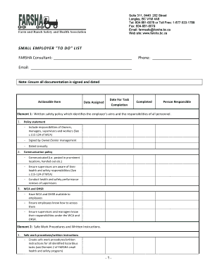 List template - SMALL EMPLOYER TO DO LIST - cattlemenbcca