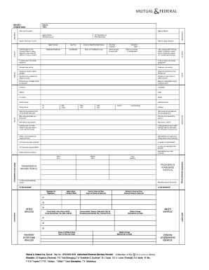 Motor Vehicle Accident Declaration Form