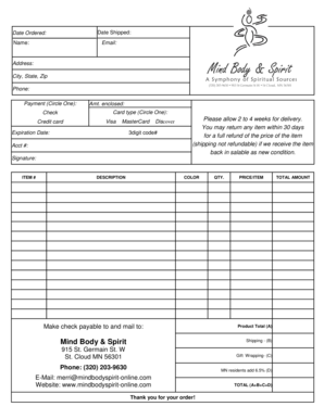 Order Form