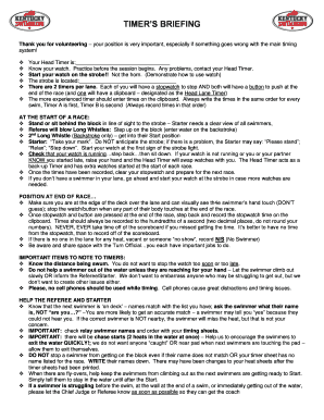 Swim Meet Timer Instructions