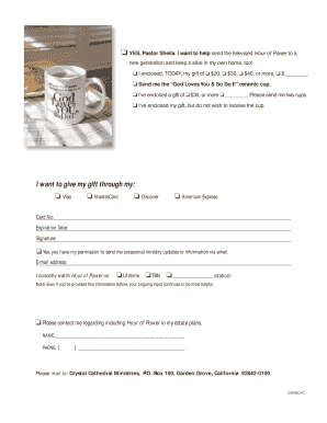 Hour of Power Donation Form