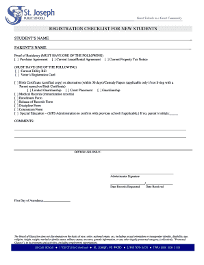 St. Joseph Public Schools Enrollment Form