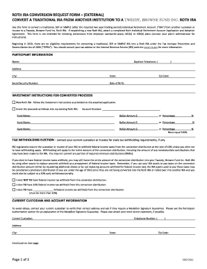 Roth IRA Conversion Request Form